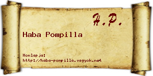 Haba Pompilla névjegykártya